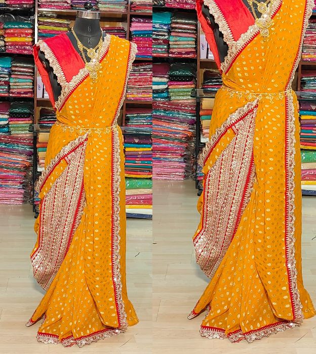 Elegant Partywear Saree with Designer Weaving Border