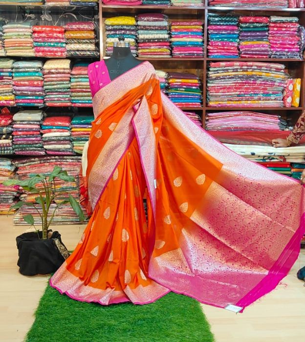 Elegant Viscose Khaddi Silk Saree with Rich Woven Pallu & Blouse Piece