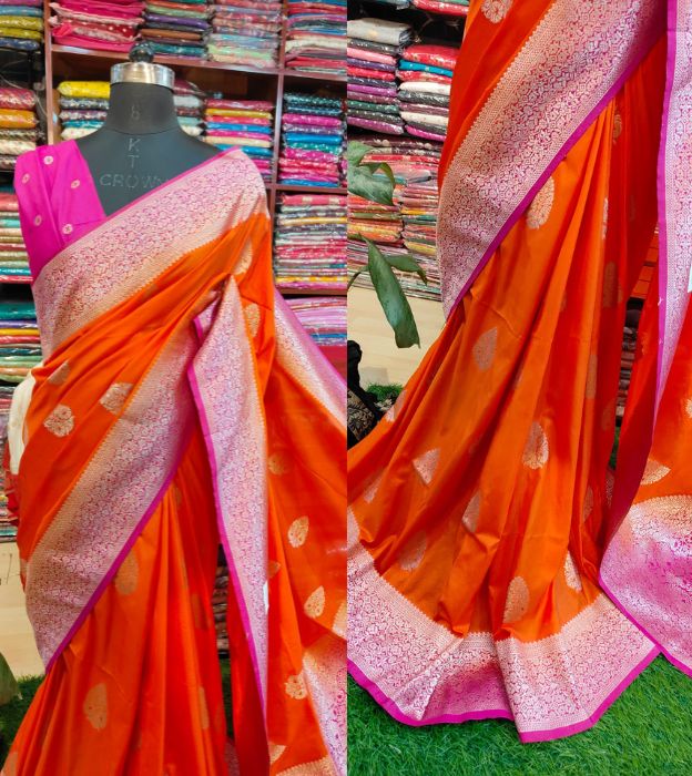 Elegant Viscose Khaddi Silk Saree with Rich Woven Pallu & Blouse Piece