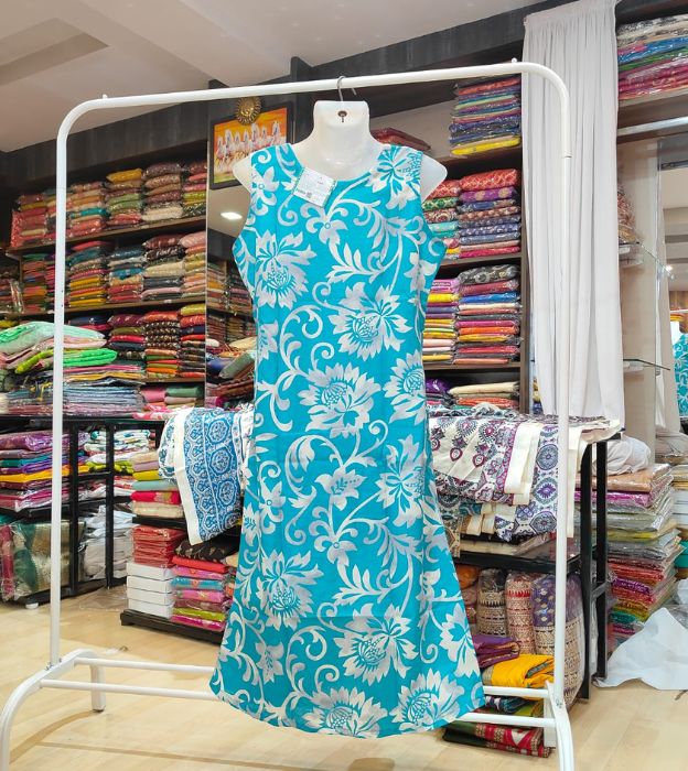Dabu Cotton Printed Dress – Elegant Everyday Wear