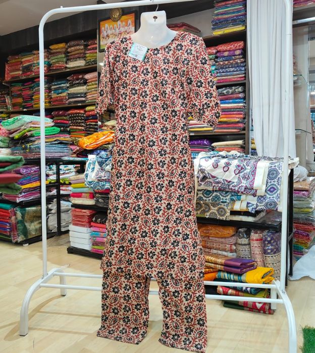 Cotton Printed Ajrakh 2-Piece Set – Elegant Everyday Wear